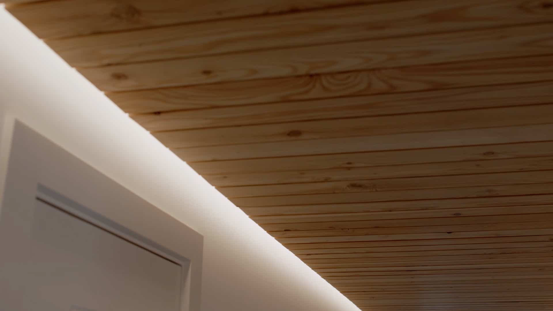 Jack's Point Show Home Larch Hallway Ceiling with LED Lights