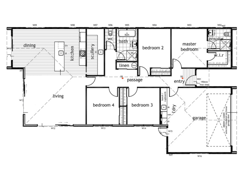 Barker place Floor Plan Invercargill