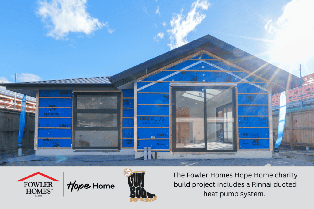 the fowler homes hope home charity build project includes a rinnai ducted heap pump system. (1)